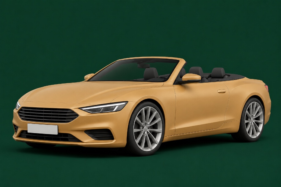 Gullfarget cabriolet